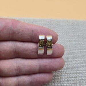 Sterling Silver Unique Design Amber Earrings A5633